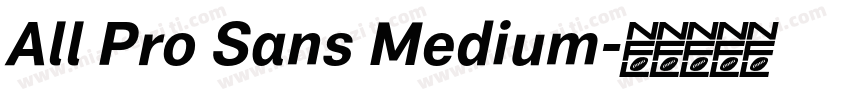 All Pro Sans Medium字体转换